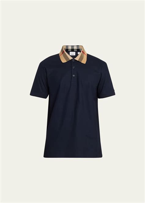 burberry shirt made in portugal|Cotton Polo Shirt in Smoked navy .